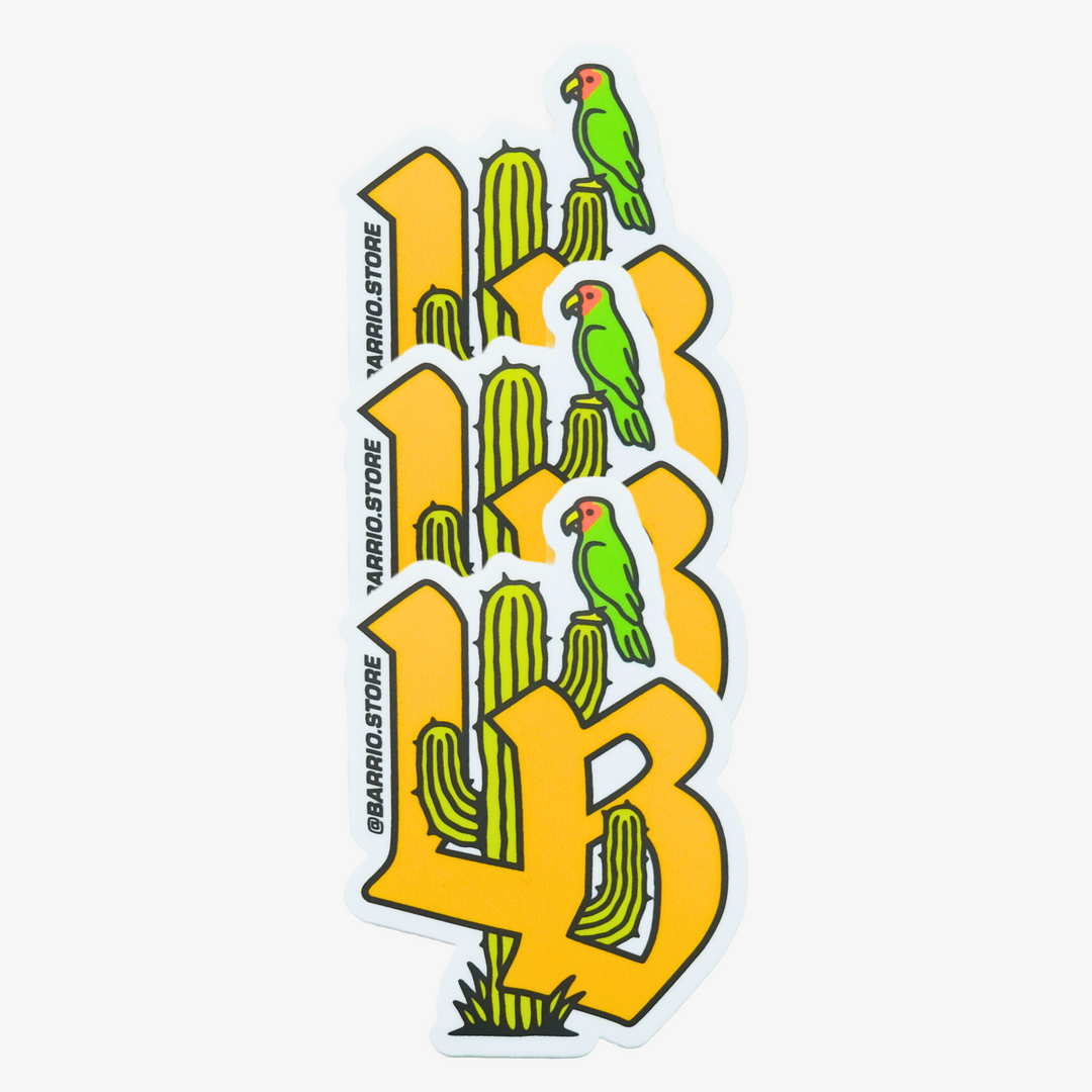 Long Beach Cactus Parrot Sticker Pack