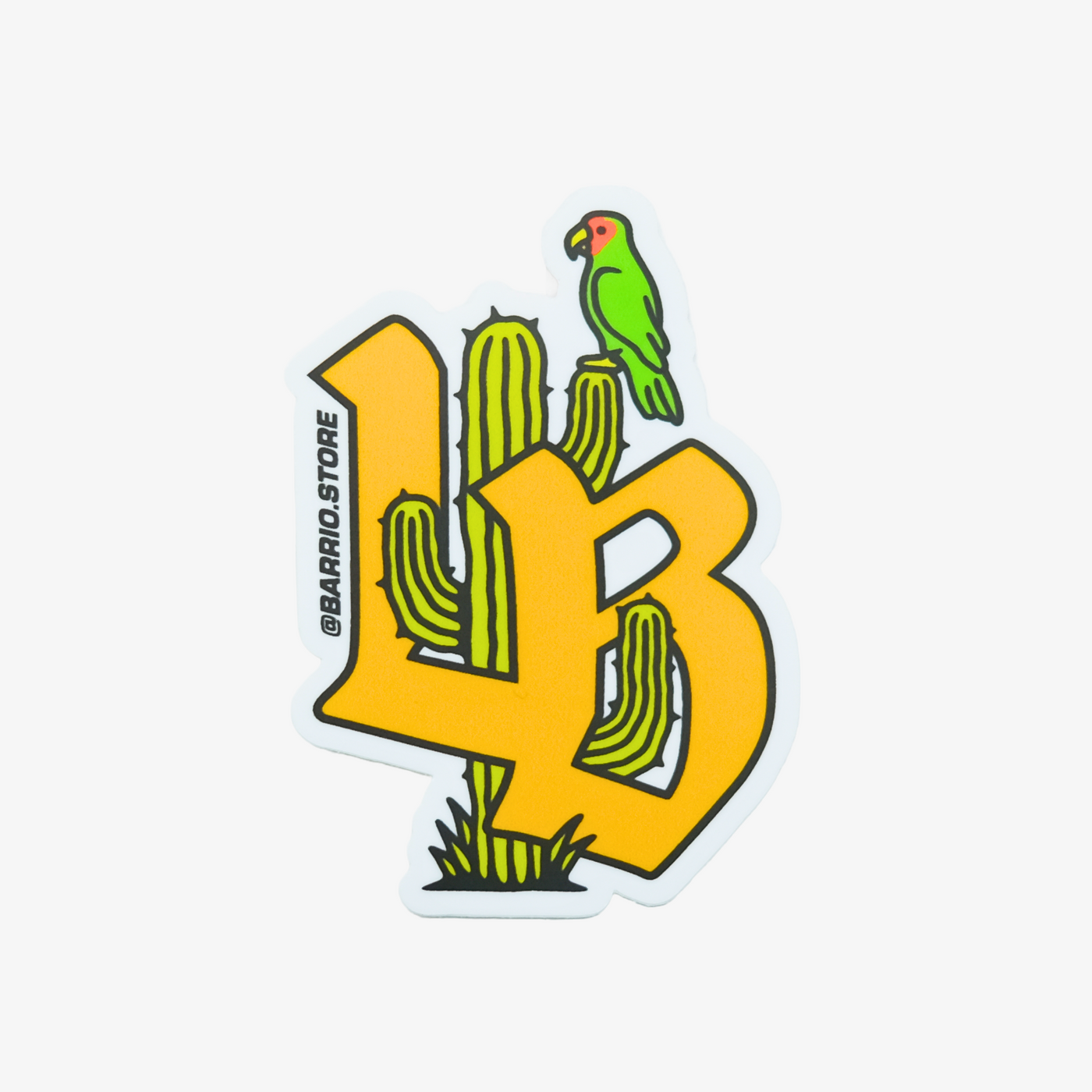 Long Beach Cactus Parrot Sticker Pack