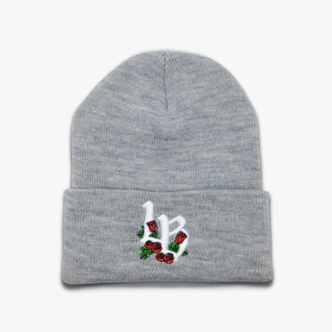 Long Beach Beach Rose Beanie Grey