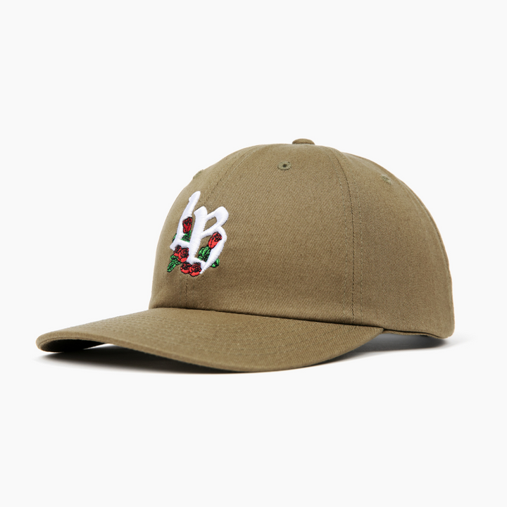 Long Beach Rose Dad Hat Olive